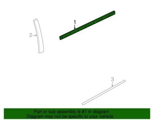 Genuine GM 2004-2007 Cadillac CTS Sealing Strip Side Door Window Outer 25778963 - Image 2 of 2