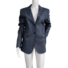 NWT Dondup Lissa Cotton and Linen Single Breasted Blazer S