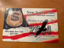 Tessera Associazione Benevola Poliziotti 2004 New Jersey Stato PBA SBA