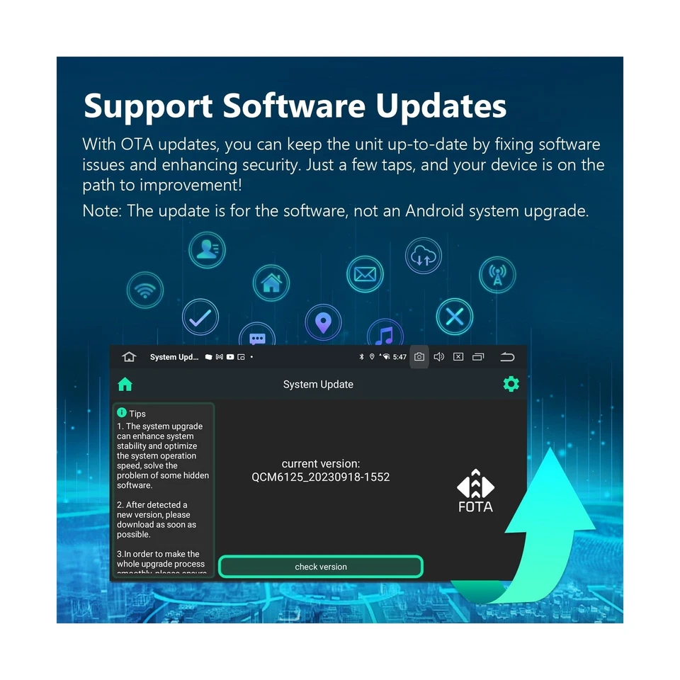 Eonon Android 12 Wireless CarPlay & Android Auto Car Stereo, Ultra-Thin Octa ... - Image 2 of 4