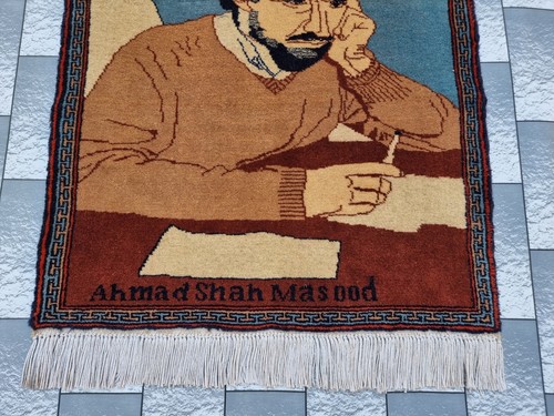 Handgefertigter Vintage Afghan Tribal Teppich Flächenteppich Rug Ahmad Shah Masood Rug - Bild 7 von 11