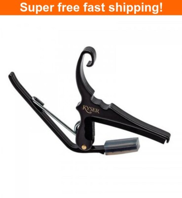 Kyser KG6B 6 String acoustic guitar Quick Change Capo - Black, NEW