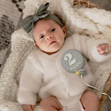 Unique Baby Monthly Milestone Photo Props - Plush Fleece Balloon Shaped Signs...