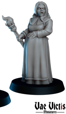 Female Villager (Torch) Vae Victis Miniatures D&D Frostgrave Traitor's Toll RPG