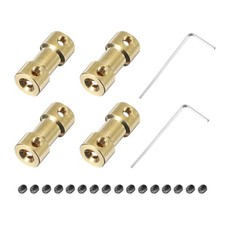 4pcs 2mm to 6mm Brass Shaft Coupling Joint Connector with Screws and Wrench