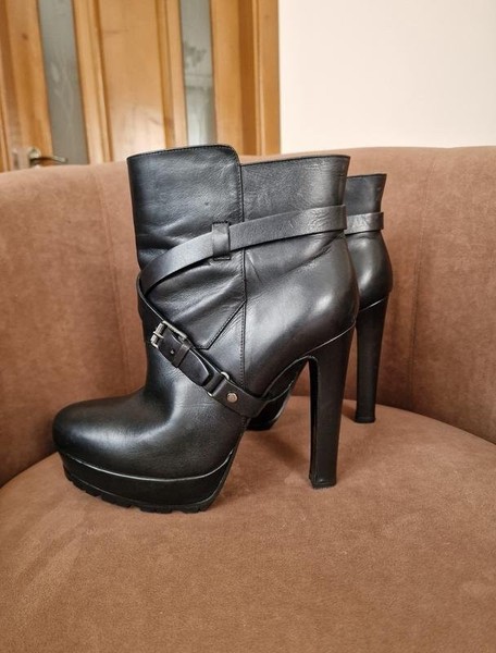 Women Belstaff Boots Black Leather 39.5