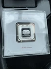 Geiger Edelmetalle 1oz .999 Fine Silver Security Line Square Bar in Assay Case