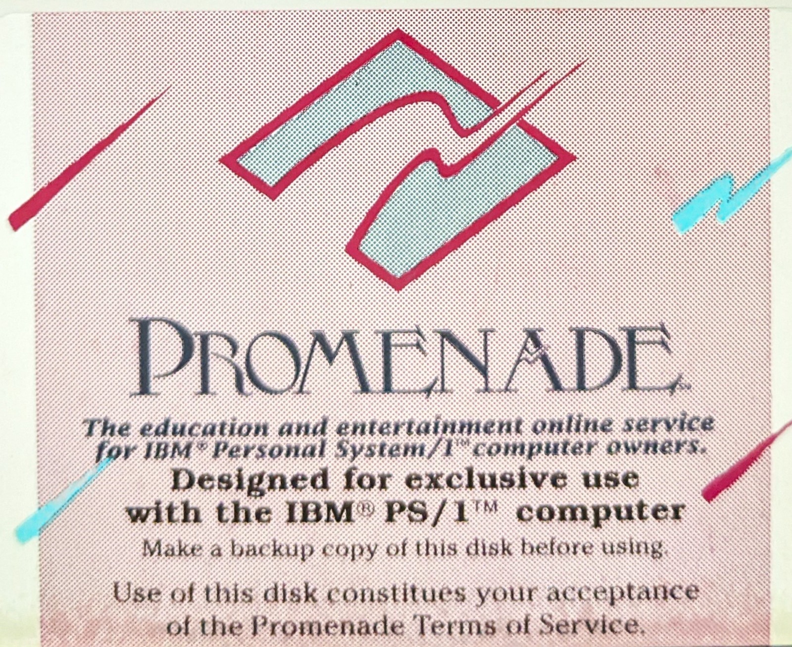RARE - 1990 PROMENADE Online Service (Pre AOL) for IBM PS/1, 3.5 ...