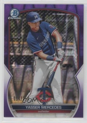 2023 Bowman Chrome Prospects Purple RayWave Refractor /250 Yasser Mercedes 0x82