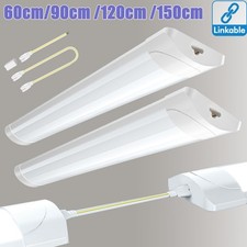 LED Feuchtraumleuchte Werkstattlampe Keller Büro 60/90/120/150cm Wannenleuchte 