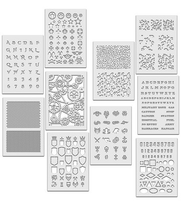 Scale75 Stencils for Brush and Airbrush (10 sheets, washable templates)