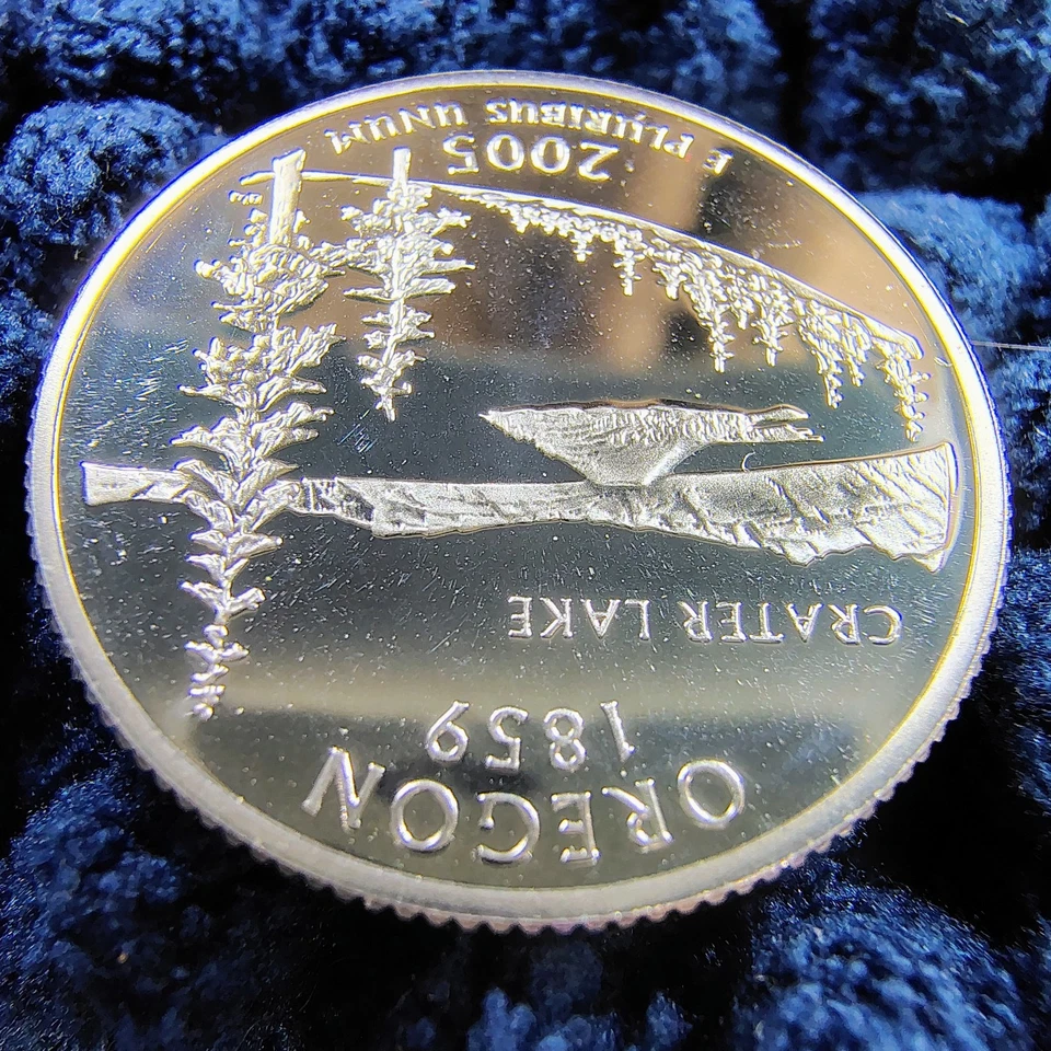 Lot of 3 - 2005-S Proof Silver Quarters 25C - MN, KS & OR - 90% Silver - BU Cond - Image 4 of 4