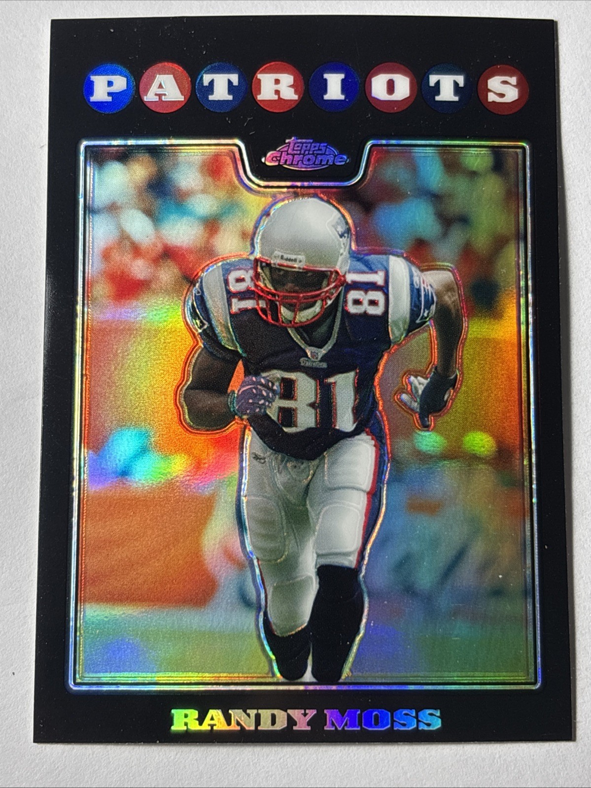 2008 Topps Chrome Refractor TC74 Randy Moss Patriots HOF!!