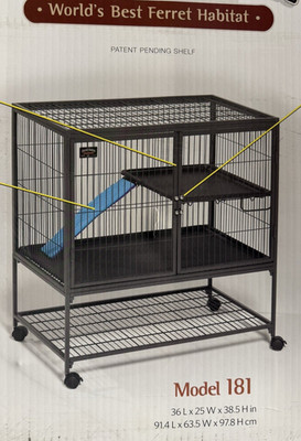 Midwest Homes Deluxe Ferret Nation Single Unit Small Animal Cage-Model # 181