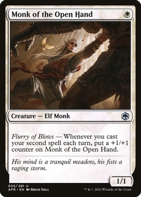 Monk of the Open Hand (025) Adventures in the Forgotten Realms AFR MTG Magic