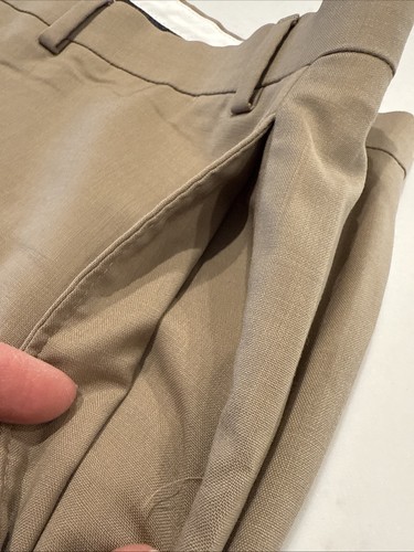 Lauren Ralph Lauren Pants Mens 38x32 Beige/Tan High Performance Wool Flat Front - Bild 13 von 16