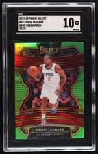 2019 Panini Select Concourse Neon Green Prizm 30/75 Kawhi Leonard SGC 10 GEM r4i