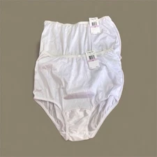 Vanity Fair Nylon Brief Panty Size 6 White Style 815712 Lot of 2