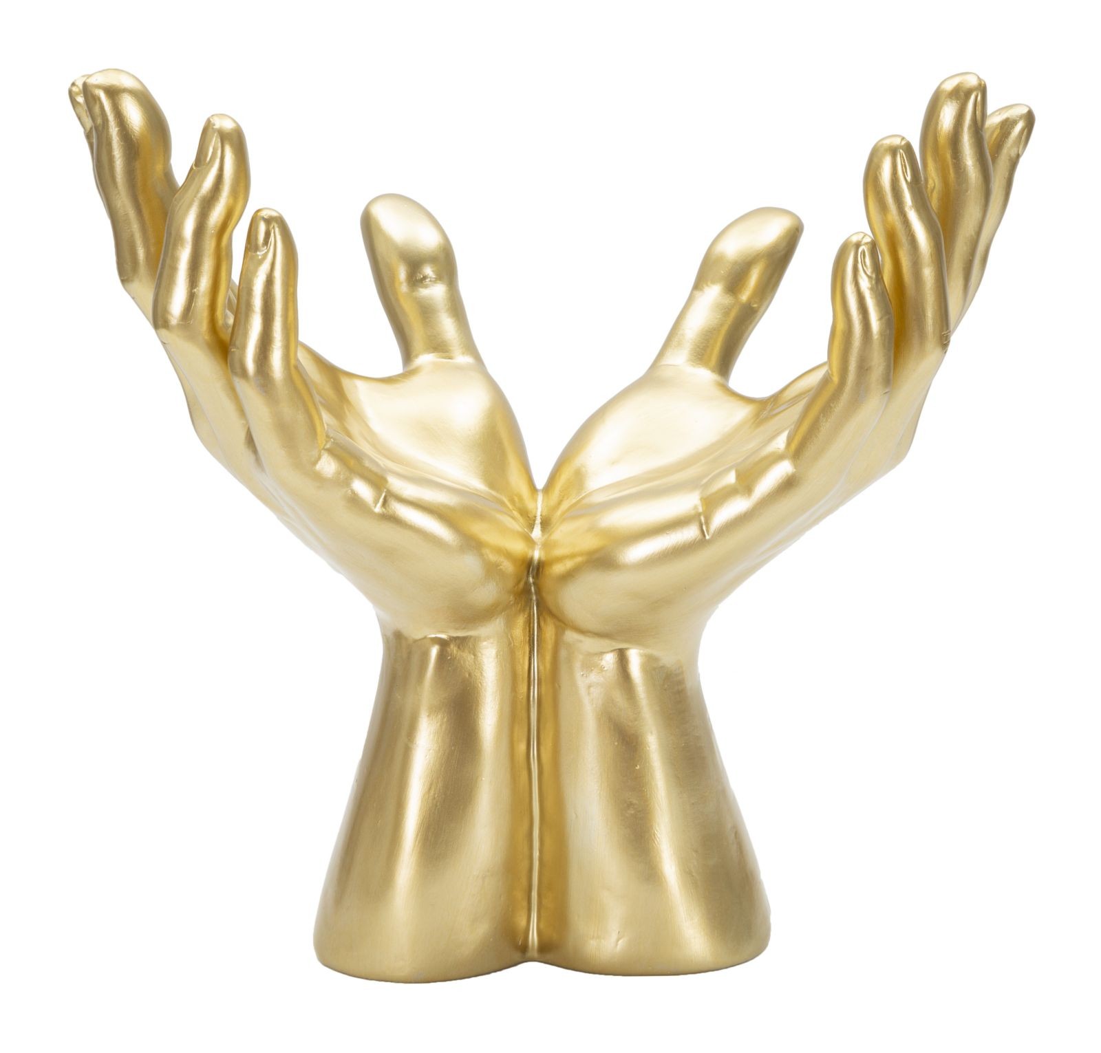 Idea Regalo Originale: Statua Mani Peace Oro 25cm in Poliresina