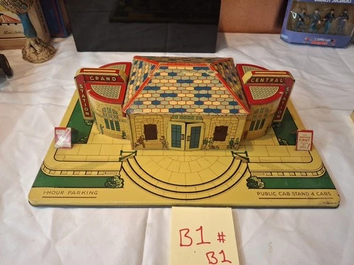 Marx Grand Central Station Vintage Toy Tin Litho Train Station, 1938 , Toy