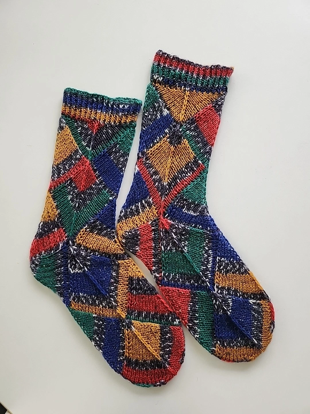 Hand Knitted Wool Socks Size 4-6 #56