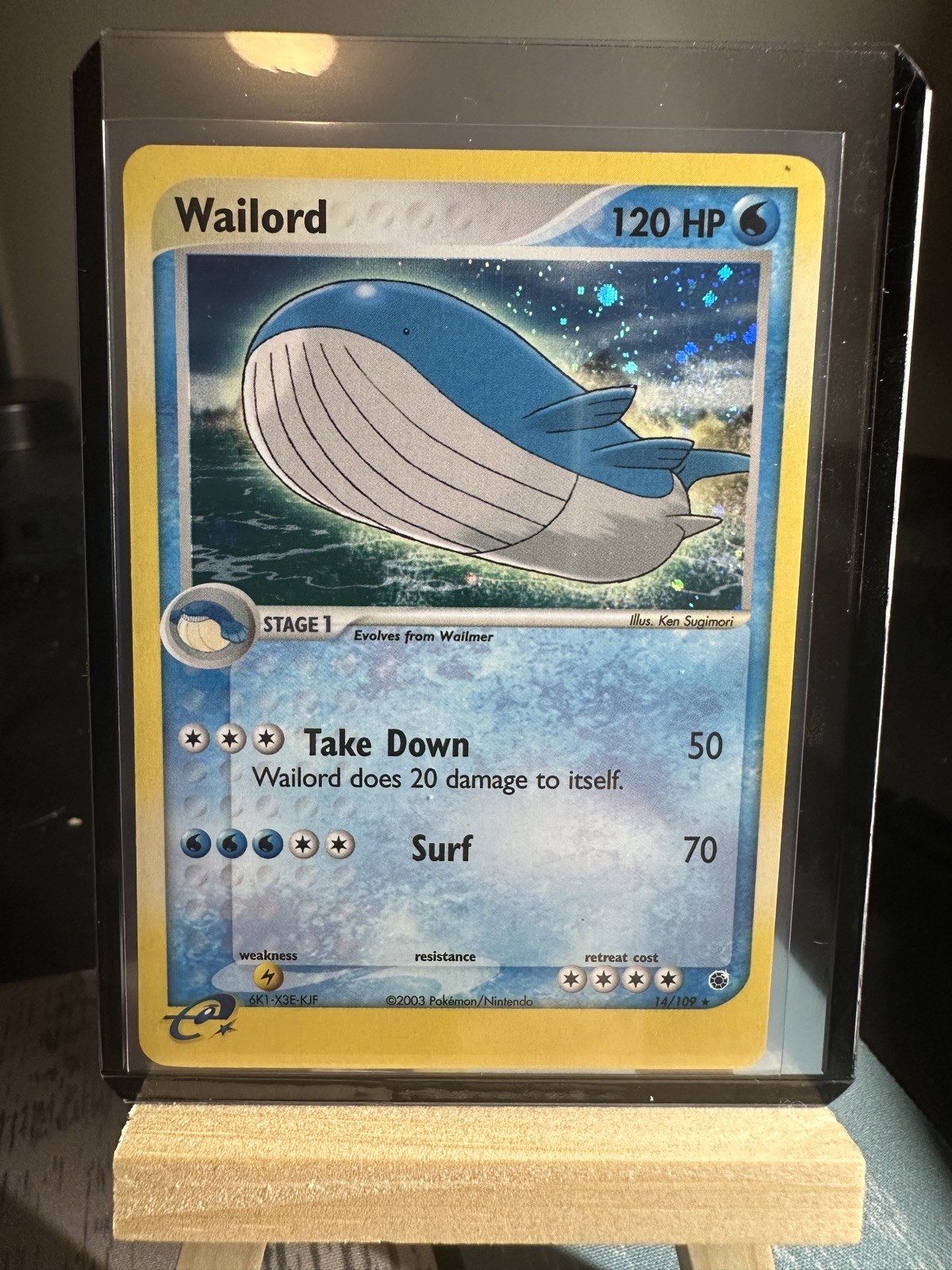 Wailord 14/109 Ruby and Sapphire Holo Rare Vintage