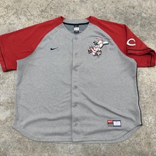 Cincinnati Reds Jersey Mens 2XL Gray MLB Base...