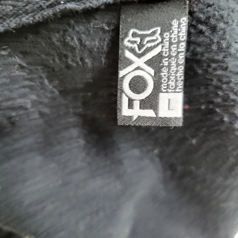 Fox Racing Women Sweatshirt L Black Graphic Print Fleece Head Logo Pullover - Image 3 of 4