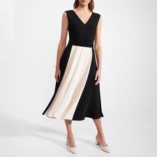 HOBBS LONDONBlack/ Cream Rosa Fit and Flare Dress