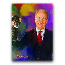 Roger Staubach #18 Art Card Limited 20/50 Edward Vela Signed (Dallas Cowboys)