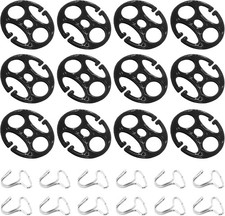 24PCS Car Seat Cover Hooks Chucks Set, Metal Clip Plastic Fastener Buckles B