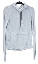 NOBULL Gray Hoodie Pullover Lightweight Long Sleeve Thumbholes Women s Medium