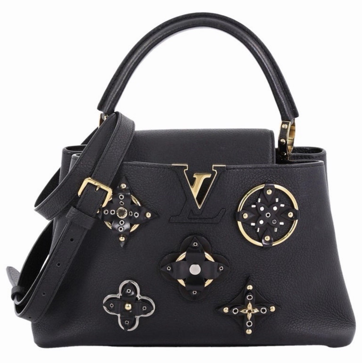 Louis Vuitton Capucines HandbagLimited Edition Mechanical FlowersLeather PM