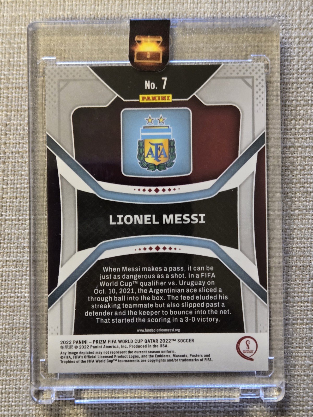 2022 Panini Prizm World Cup Qatar - Lionel Messi #7 view 2