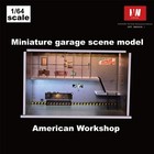 1/64 Diorama Diecast Car Garage Model 2-Layer Street Building Cabinet Scene Gift