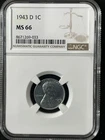 1943-D 1C  Lincoln Wheat One Cent NGC MS66    8671269-033