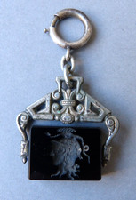 Bijou ancien pendentif fob  intaille sceau cachet 19e siècle
