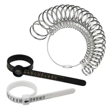 Ring Sizer Measuring Tool, 27pcs Stainless Steel Rings Sliver and Black