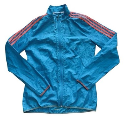 Adidas Response Damen Laufjacke Windbreaker Blau Sportjacke Gr. S Retro￼