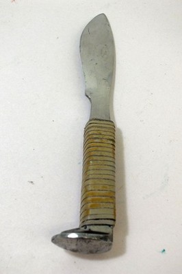 Vtg Gary D Batt Shawnee Oklahoma Railroad Spike Knife 3 1/4'' Blade