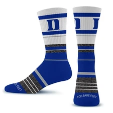 For Bare Feet NCAA DUKE BLUE DEVILS Friday Dress Socks - Team Colors - Large