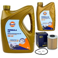 MotoröL Set Gulf Formula CX 5W-30 6 Liter + ÖLfilter FüR BMW 5Er Touring