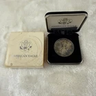 1991 American Eagle Walking Liberty 1oz Fine Silver Dollar Coin F Fine
