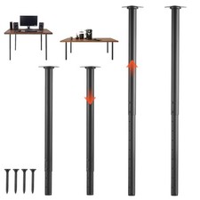 Uimoso Pieds de table réglables en acier rond 610-1016mm capacité 544kg lot de 4