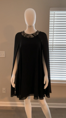 beaded collar dress Beaded tuxedo collar mermaid crepe dress Lime / FR 52 main image 1