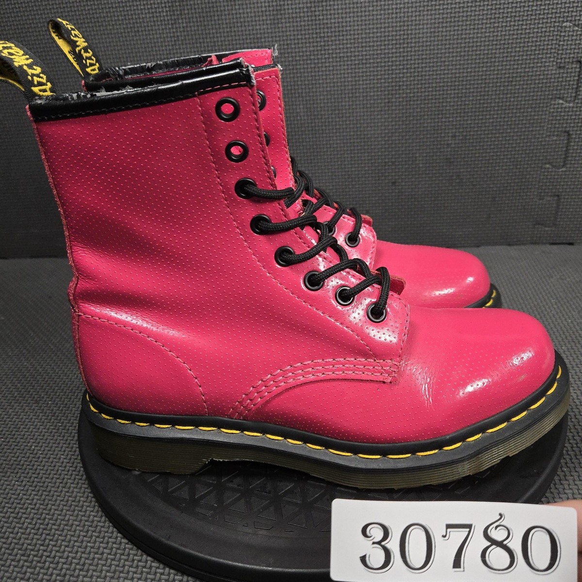 Dr. Martens Boots Womens Size 7 Pink 8-Eye Leather Combat 