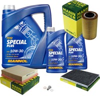 MANN-FILTER Inspektionspaket Mannol 7L Special Plus 10W-30 FüR Opel Omega B