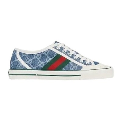 Gucci NIB GG Tennis 1977 Sneaker in Blue GG Denim Size 39