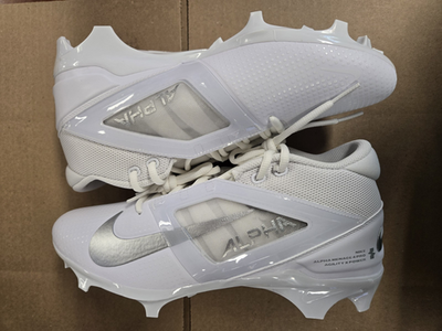 Nike White Black Alpha Menace 4 Pro Football Cleats FD7037  display picture 3