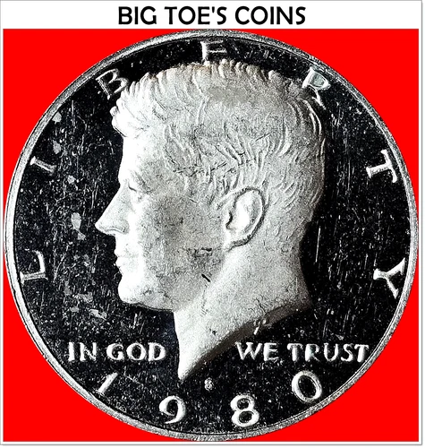 1980-S CLAD PROOF KENNEDY HALF DOLLAR, BEAUTIFUL COIN, FAST SHIPPING!!